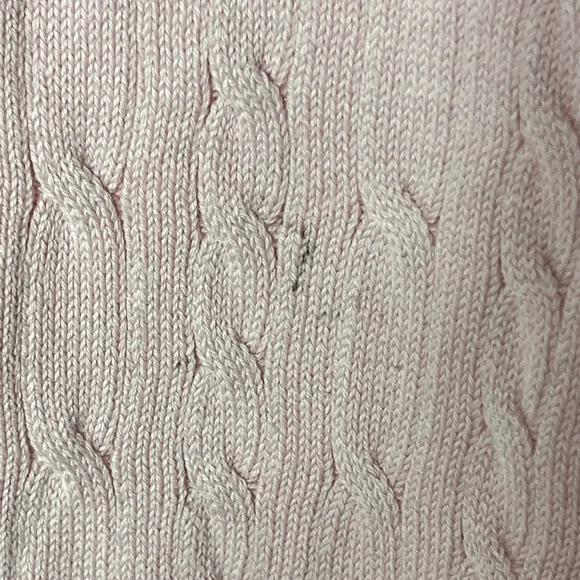 Vintage Pink Cable Knit Sweater 90s Charter Club Knitted V Neck Blouse Crewneck - Picture 8 of 17